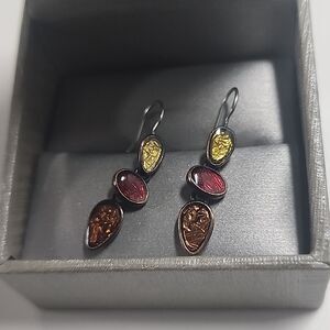 LC Dangle Drop Earrings Multicolor